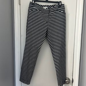Black and white striped cropped pant. Size 8